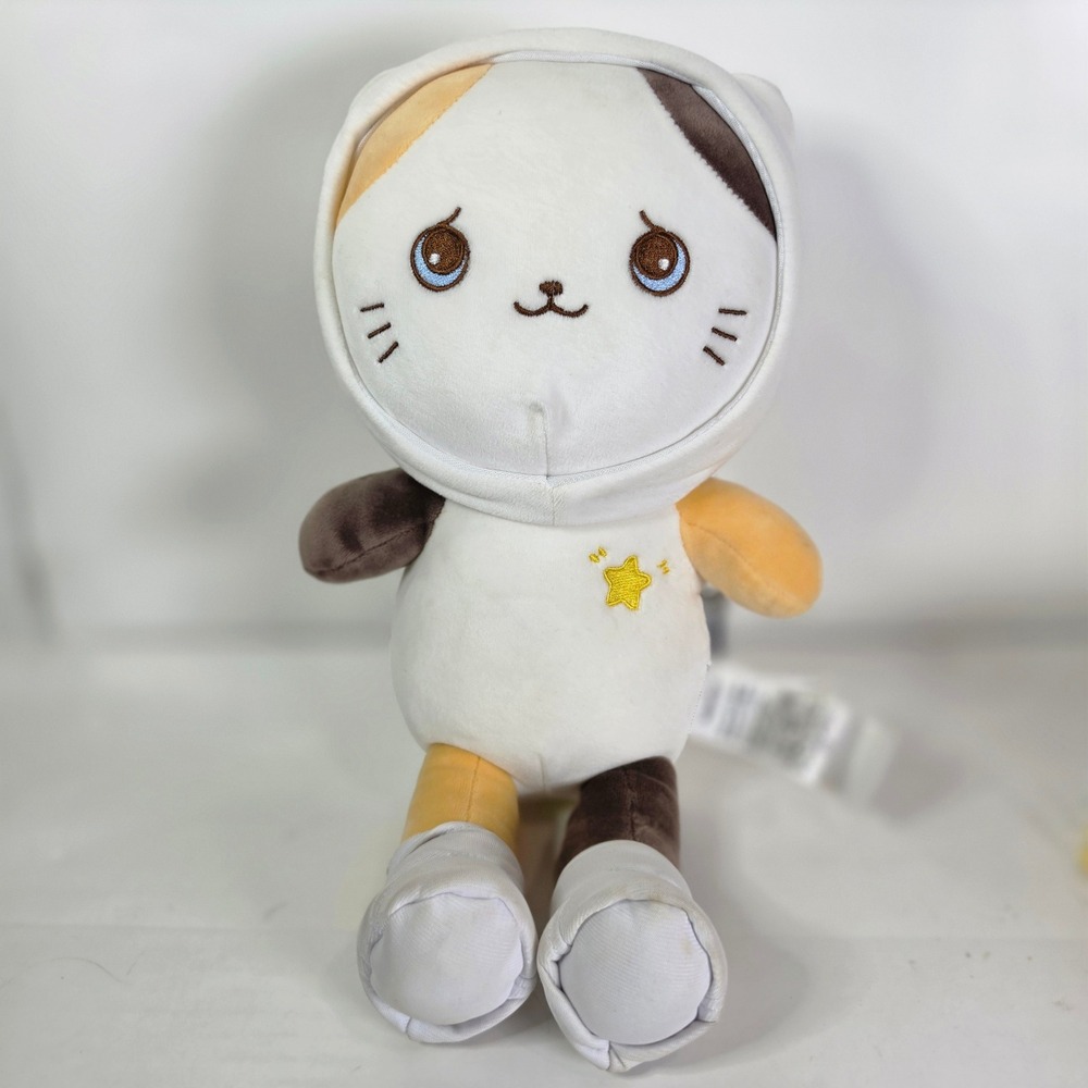 MINISO Space Series Cat Plush 14in Stuffed Animal Kitten Astronaut Toy Calico